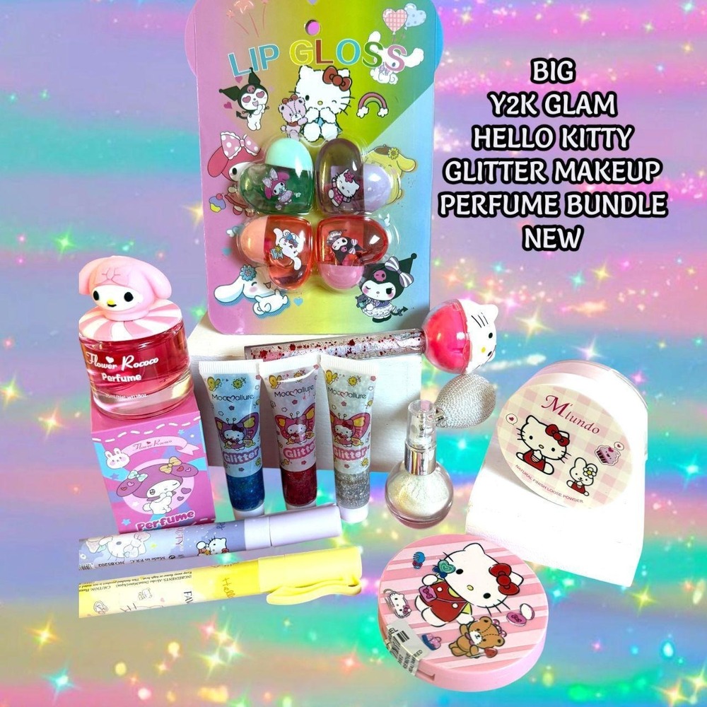 HUGE MAKE UP BUNDLE‎ HELLO KITTY GLITTER LIPGLOSS MORE BRAND NEW